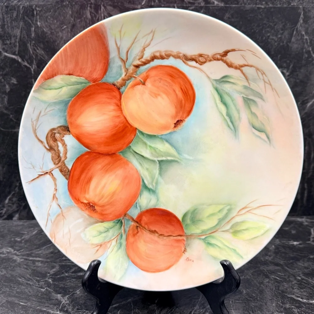 HOLIDAY CHINA Made in Germany Hand Painted by Lora Fruit Plate